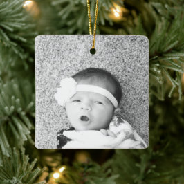 Baby Birth Stats Birth Record Christmas Foto Keramikornament
