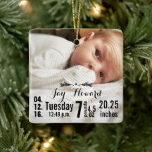 Baby Birth Stats Birth Record Christmas Foto