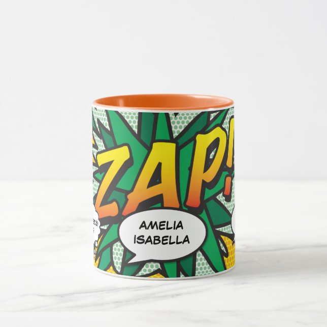 Baby Birth Stats Comic Buch Pop Tasse (Zentrum)