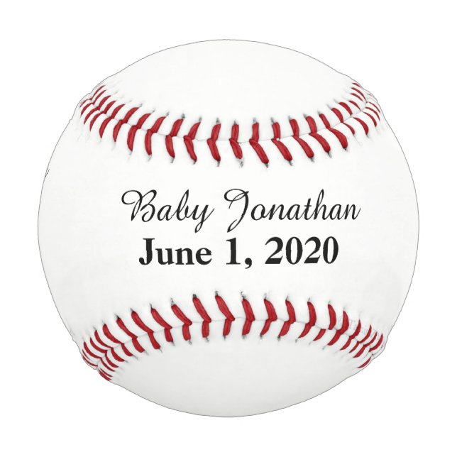 Baby Birth Stats Keepake Baseball (Vorderseite)
