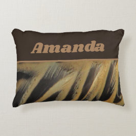 Baby Birth Stats Memento Golden Duck Feather Dekokissen