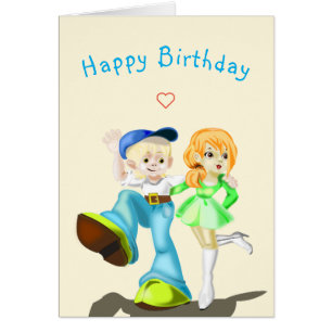 Baby Birthday Card Die besten Freunde - Ihr Text