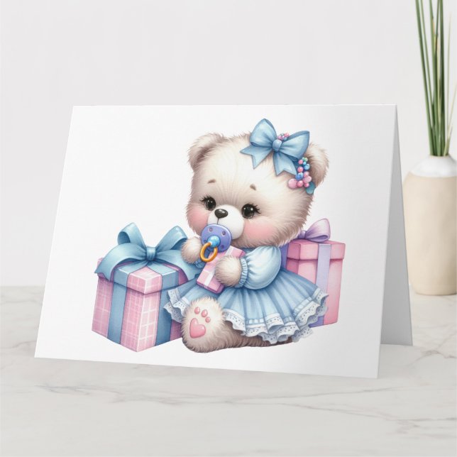 Baby Birthday Card Karte (Vorderseite)