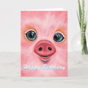 Baby Birthday Card mit Happy Baby Pig Karte