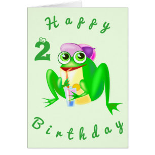 Baby Birthday Card Party Frosch - Personalisiert