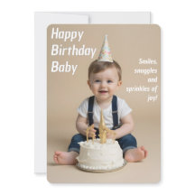 Baby Birthday Card zum sofortigen Download