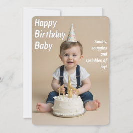 Baby Birthday Card zum sofortigen Download Einladung