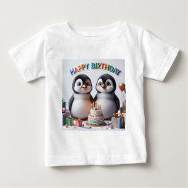 Baby Birthday Tshirt mit Pinguinen
