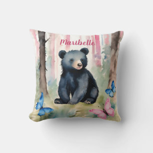 Baby Black Bear Girls Personalisiert Kissen