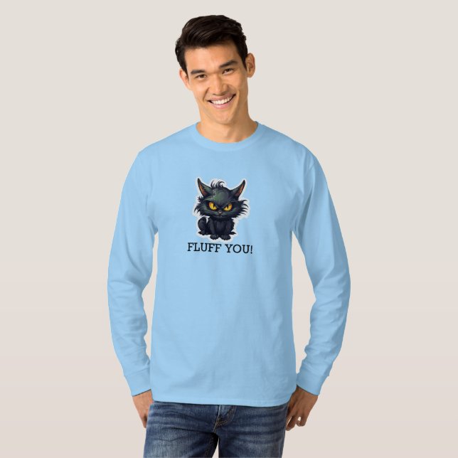 Baby Black Cat Design - Basic Long Sleeve T - Shir T-Shirt (Vorne ganz)