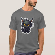 Baby Black Cat Design - Dark T - Shirt