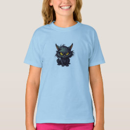 Baby Black Cat Design - Girls' Basic-T - Shirt
