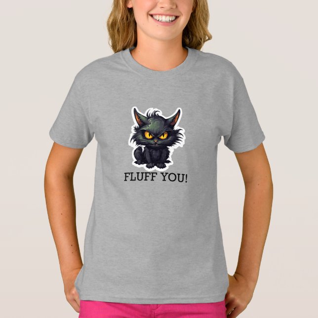 Baby Black Cat Design - Girls' Basic-T - Shirt (Vorderseite)