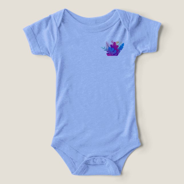 Baby-Blankenanzug in hellblau (Design Vorderseite)