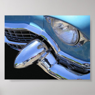 Baby-Blau 55 Cadillac Poster
