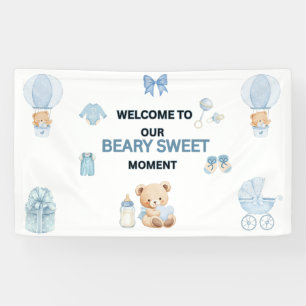 BABY BLAU 90 CM X 150 CM VYNYL BEARY SWEET BABY-SH BANNER