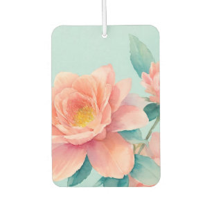 Baby Blau, Aquamarin und rosa Wasserfarbe Autolufterfrischer