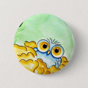 BABY BLAU EULE 1 KNOPF BUTTON
