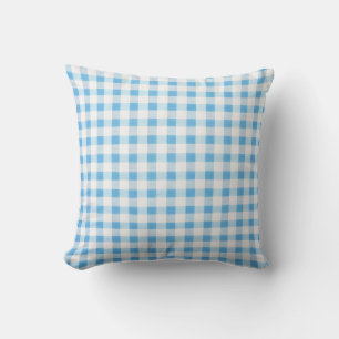 Baby Blau Gingham Kissen