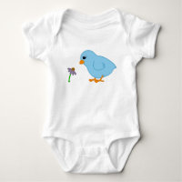 Baby-Blau-Küken mit lila Coneflower