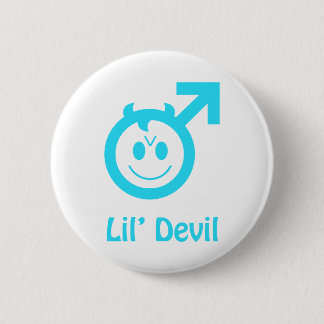Baby-Blau Lil Teufel-Mannessymbol Button