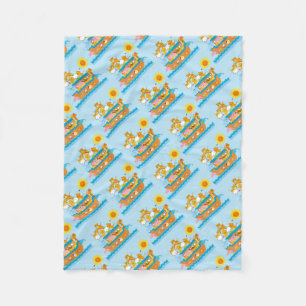 Baby-Blau-Noahs Arche Fleecedecke