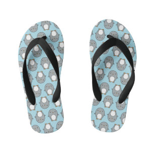 Baby-Blau-Pinguin-Muster Kinderbadesandalen