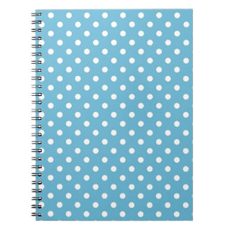 Baby Blau Retro Tupfen Notizblock