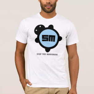 Baby-Blau/Schwarzes T-Shirt