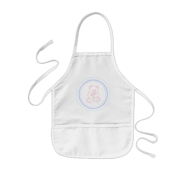 Baby-Blau-Teddybär Kinderschürze (Vorne)