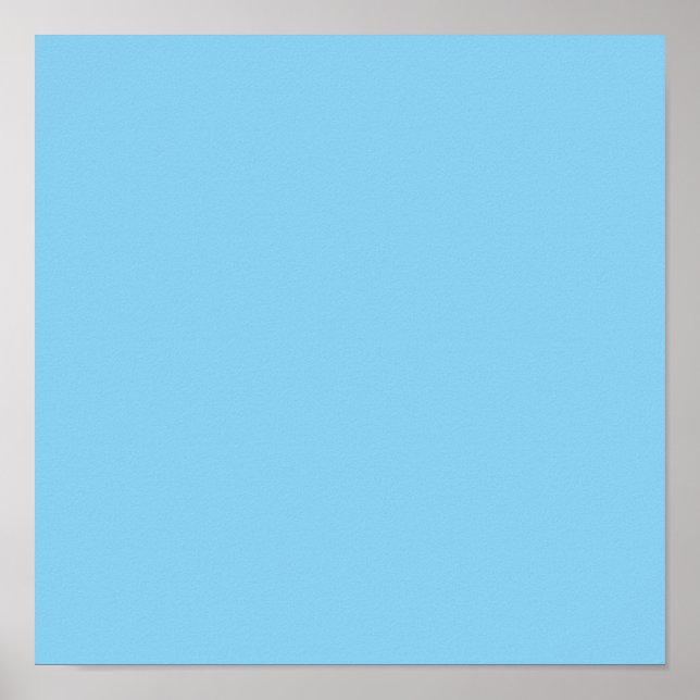 Baby blau (Vollfarbe) Poster (Vorne)