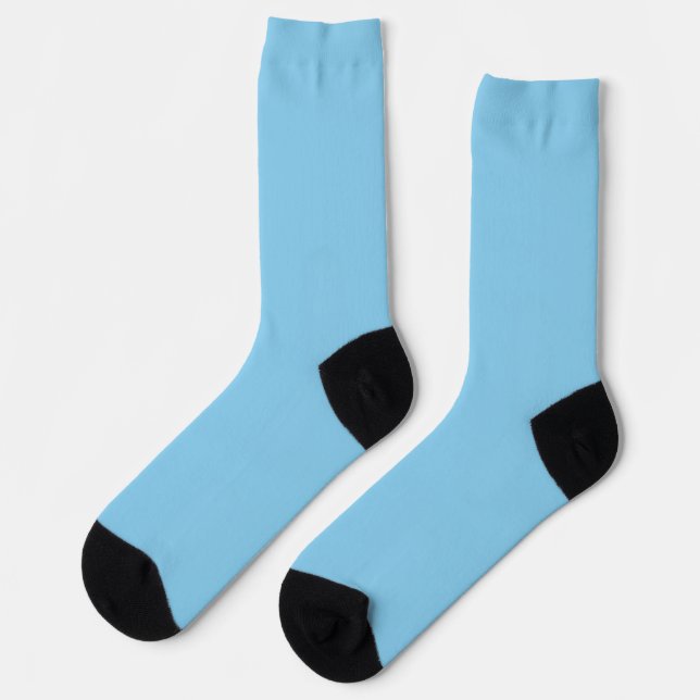 Baby blau (Vollfarbe) Socken (Linkes Detail)
