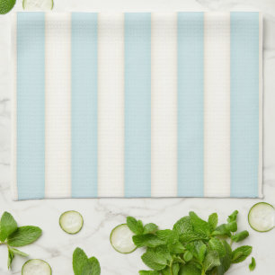 Baby Blau & Weiße viktorianische Streifen im Cotta Geschirrtuch