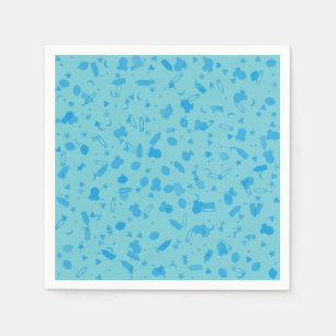 Baby-Blauconfetti-Taufe-Taufe Serviette