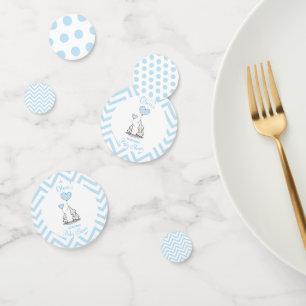 Baby Blaues Elefant Personalisierter Baby Shower Konfetti