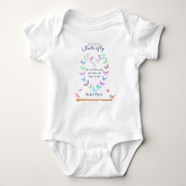 Baby Blessing Butterfly Herz Baby Strampler (Vorderseite)