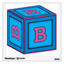 Baby Block Wall Decal - Buchstabe B