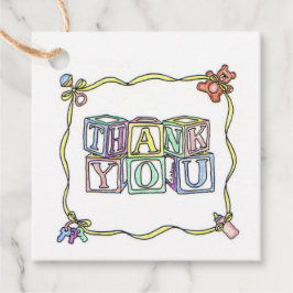 Baby Blocks Baby Dusche Vielen Dank Geschenkanhänger