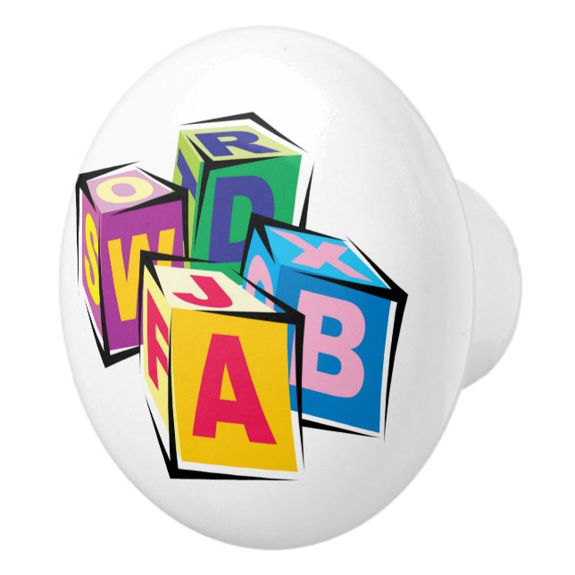 Baby Blocks Keramik Drawer Knobs Keramikknauf (Rechts)