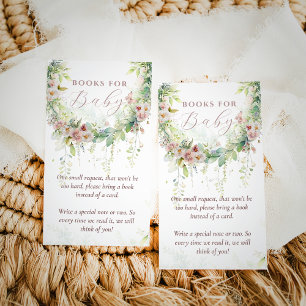 Baby Bloom Spring Pink Floral Baby Duschbücher Begleitkarte