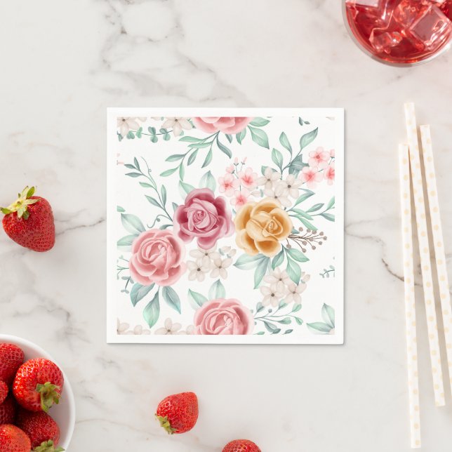 Baby Blossom Feier  Serviette (Beispiel)
