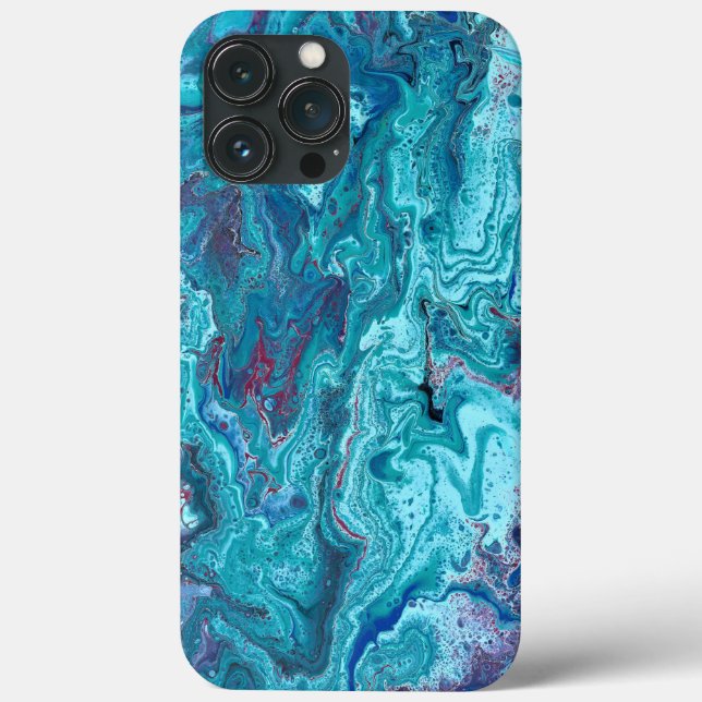 Baby Blue 2 Blue Acrylic Abstrakt Phone Case (Rückseite)