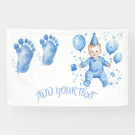 Baby Blue Add your Own Text Banner