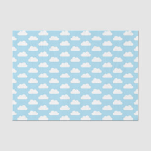 Baby Blue and White Cloud Tissue Paper Seidenpapier