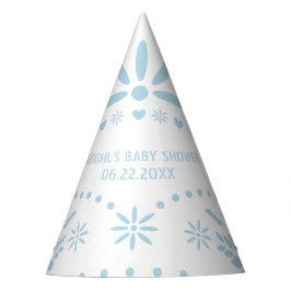 Baby Blue and white papado Picado Baby Boy Dusche Partyhütchen