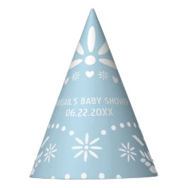 Baby Blue and white papado Picado Baby Boy Dusche Partyhütchen