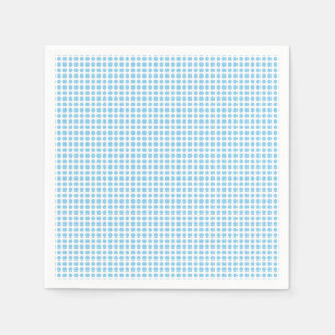 Baby Blue auf White Small Horiz. Polka Dots Paper Serviette