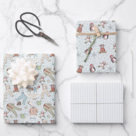 Baby Blue Baby seine kalte Außendusche Geschenkpapier Set