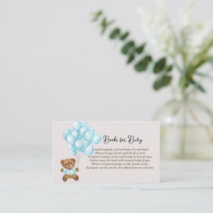 Baby Blue Bear Babydusche Bücher für Baby Platzkarte