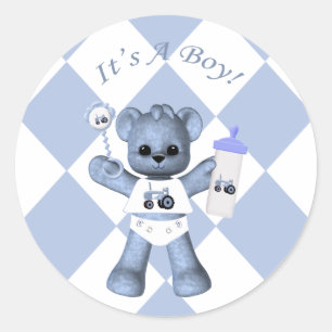 Baby Blue Bear und Blue Traktor Stickers